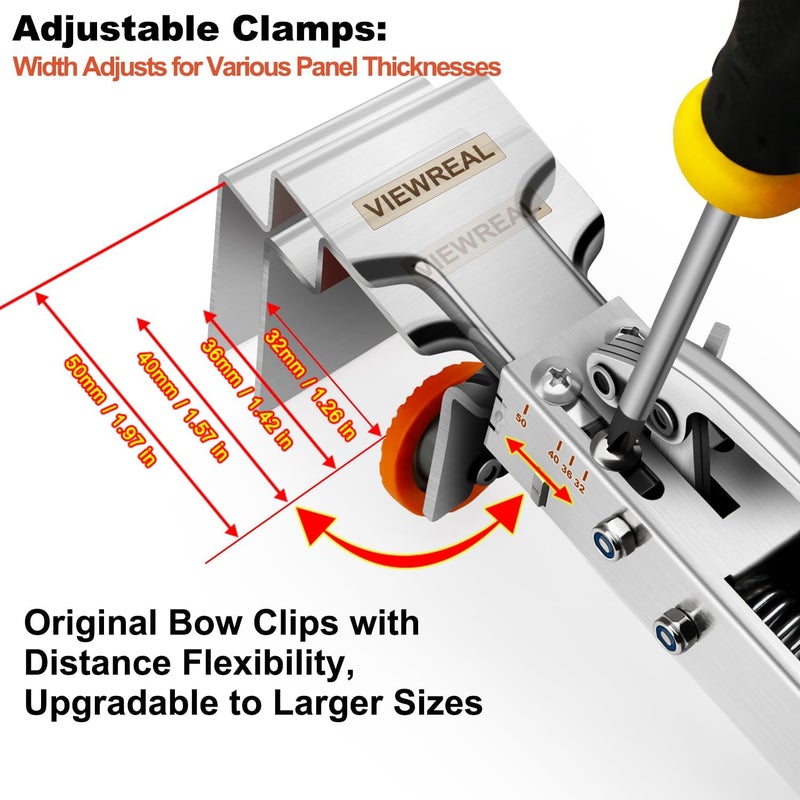 ViewReal Quick-Install Drawer Front Installation Clamps,Efficient Cabinet Drawer Clamps Setup with Easy,2Pk Universal Fit Labor-Saving Adjustable Drawer Fixing Clips - Image 5